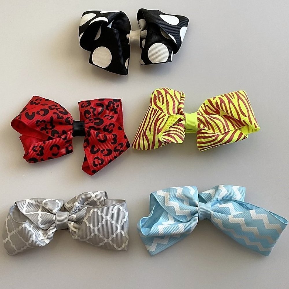 HAIR BOWS CLIPS SET 5